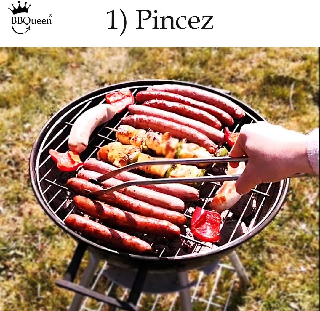 Pince à Barbecue INOX à Roulettes