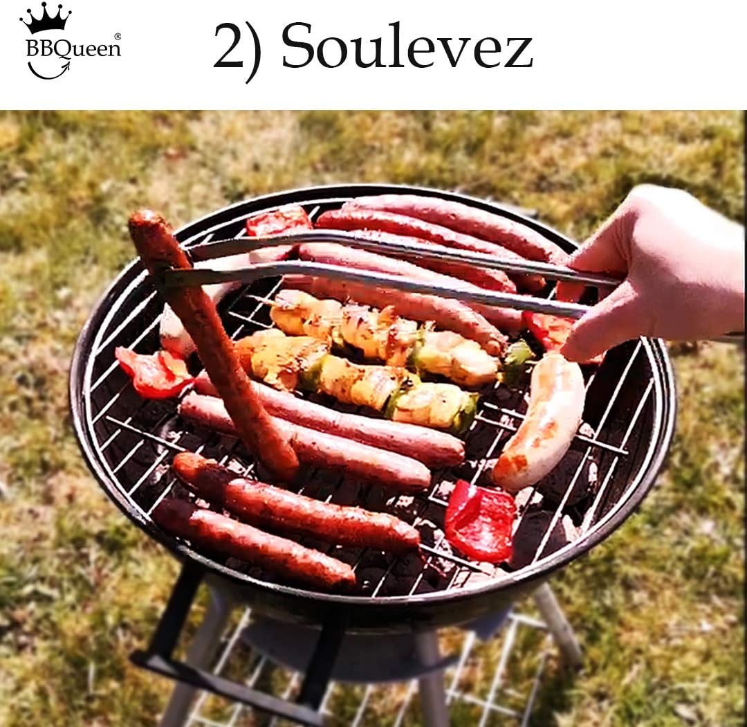 Pince à Barbecue INOX à Roulettes