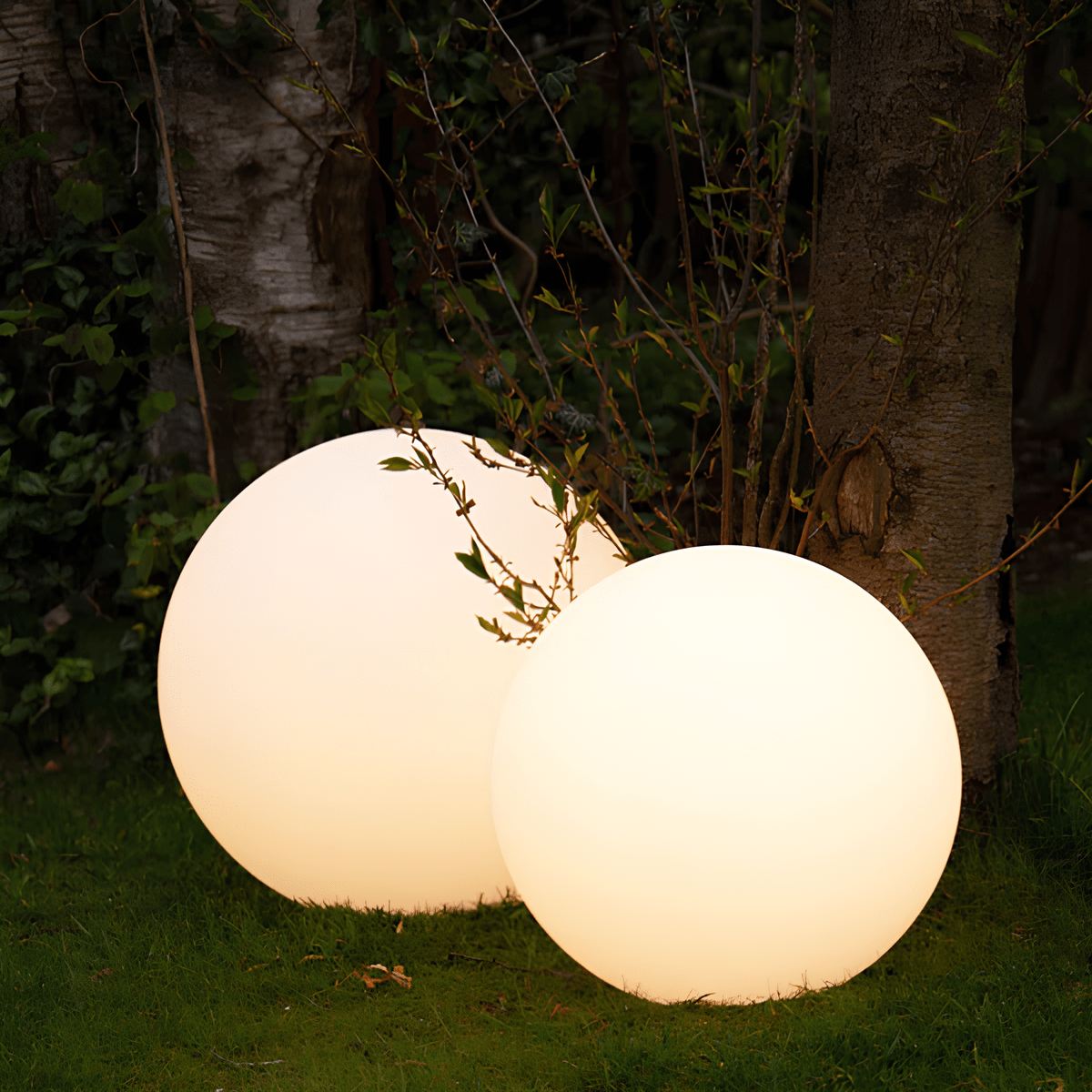 Designer garden ball lamp