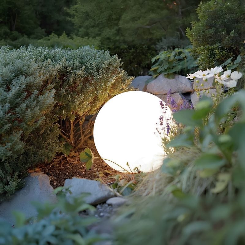 Designer garden ball lamp