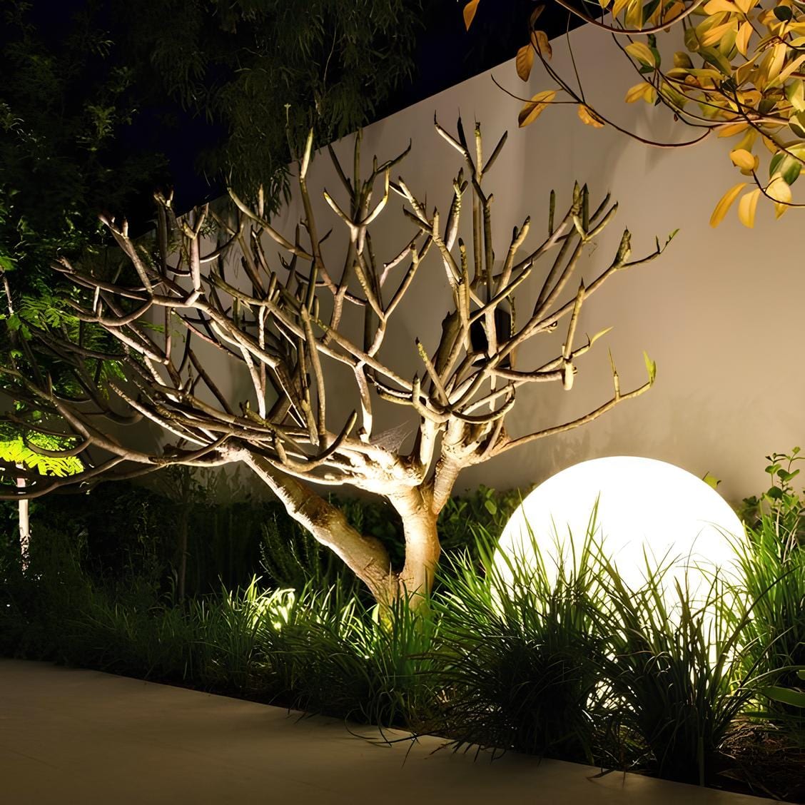 Designer garden ball lamp