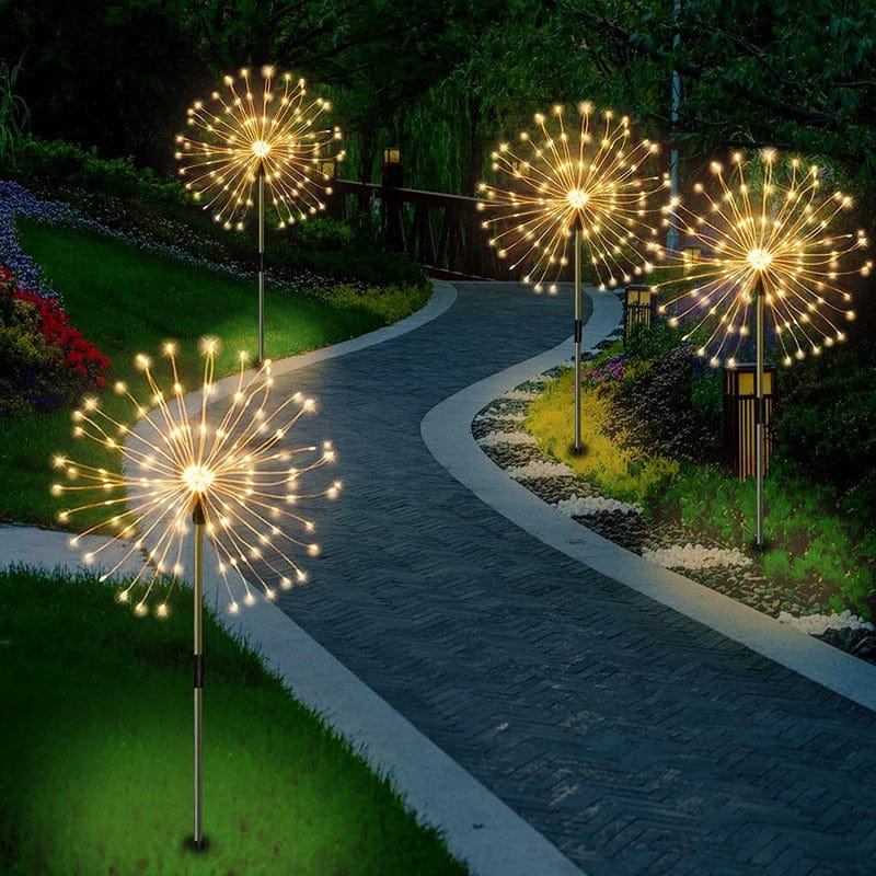 Solar lamps Fireworks