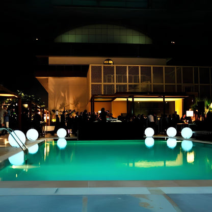 Designer garden ball lamp