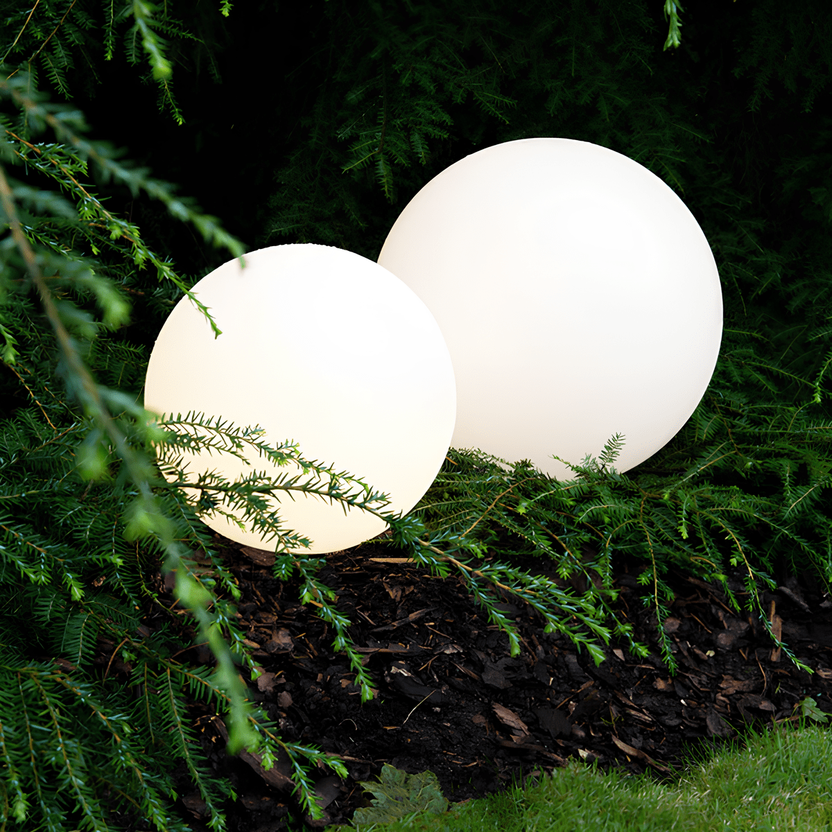 Designer garden ball lamp