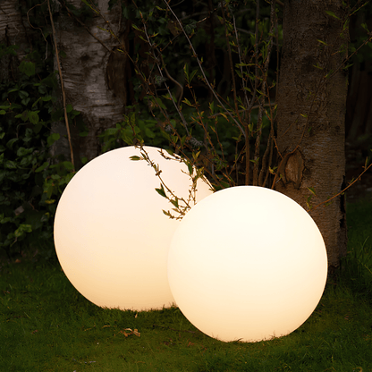 Designer garden ball lamp