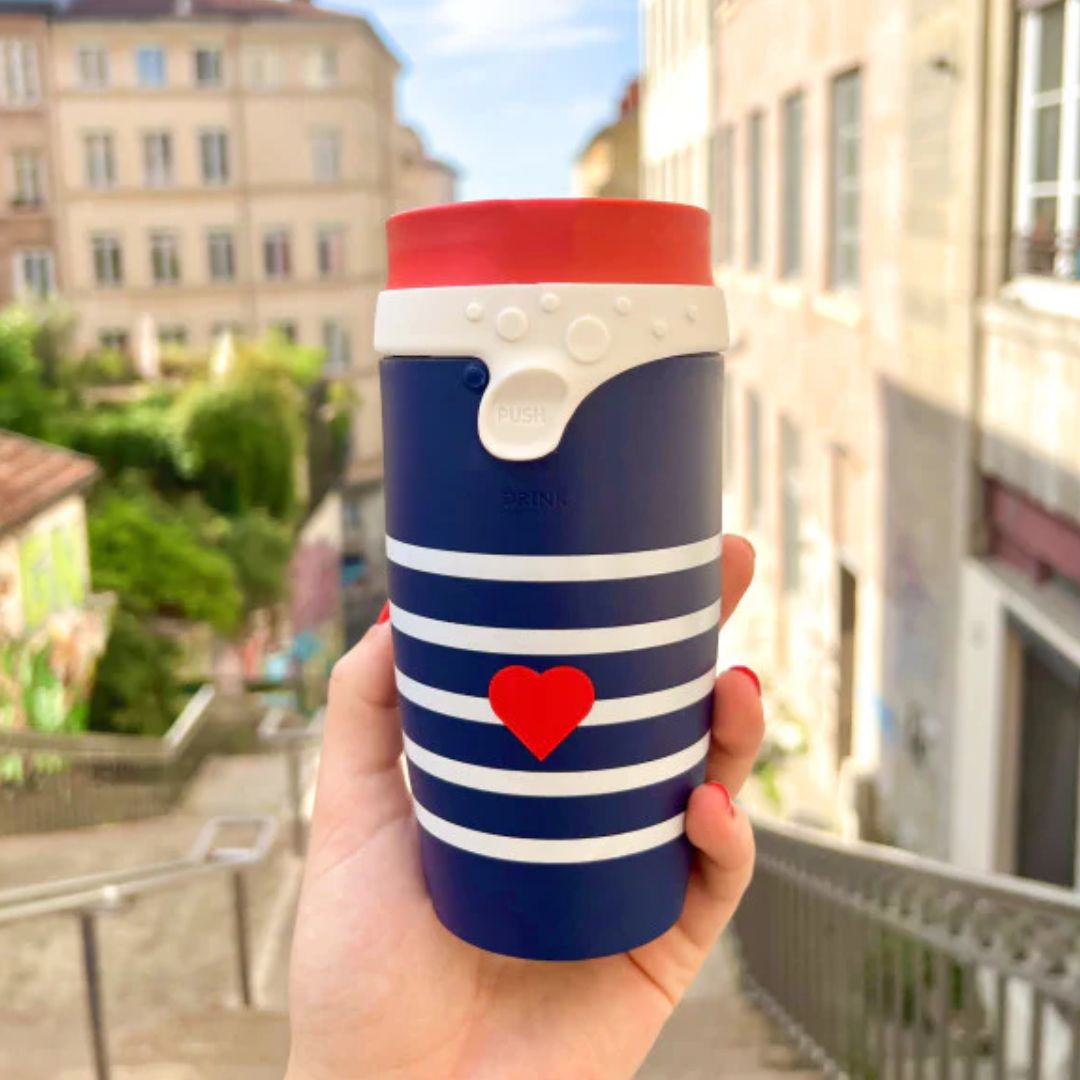 Mug isotherme anti-renversement