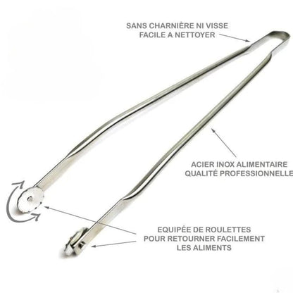 Pince à Barbecue INOX à Roulettes