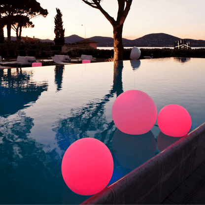 Designer garden ball lamp
